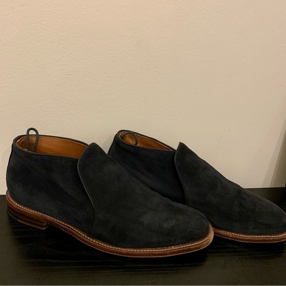 Alden Navy Suede Slip-On Chukka - Picture 8 of 13